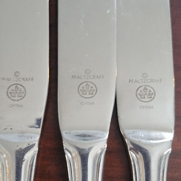 Pfaltzgraff Rose Embossed Stainless Steel Flatware Set - Picture 3 of 4